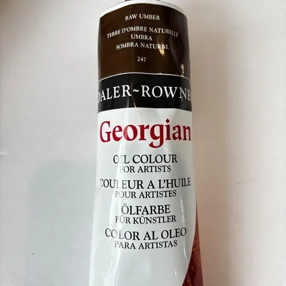 Daler-Rowney Georgian Oil Colour Raw Umber 247 225 ml‎ 7.6 oz Tube For Artists - Picture 5 of 9